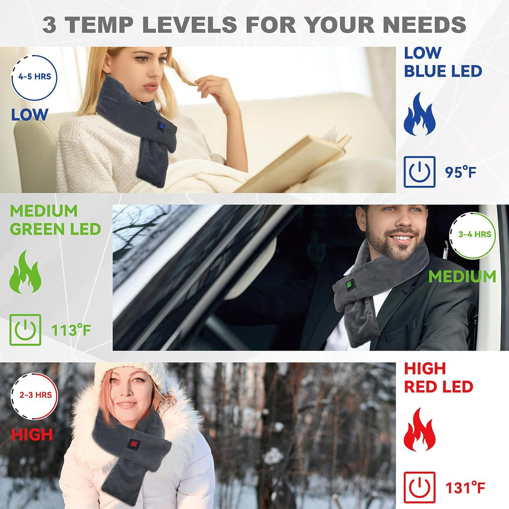 Heated Neck Scarf with Power Bank